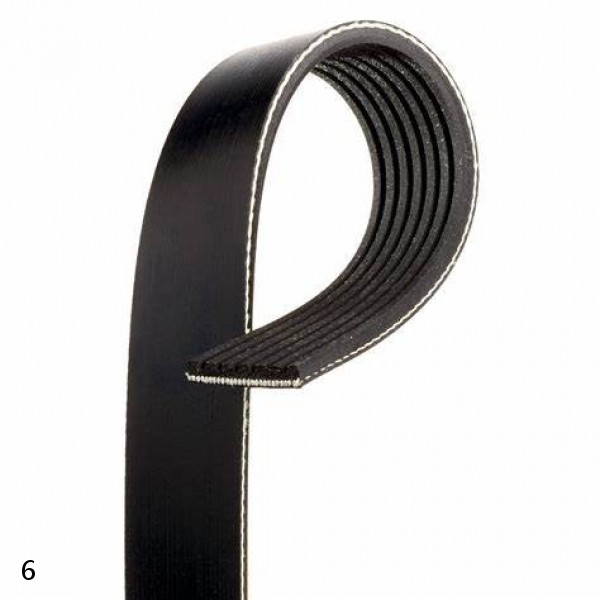 6 Ribbed Poly V Belt 50" Inch Micro Rib Groove Flat Belt Metric 500-J- 6 #1 image